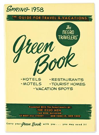 (BUSINESS--DIRECTORIES.) Victor H. Green, editor. The Negro Travelers' Green Book.                                                               